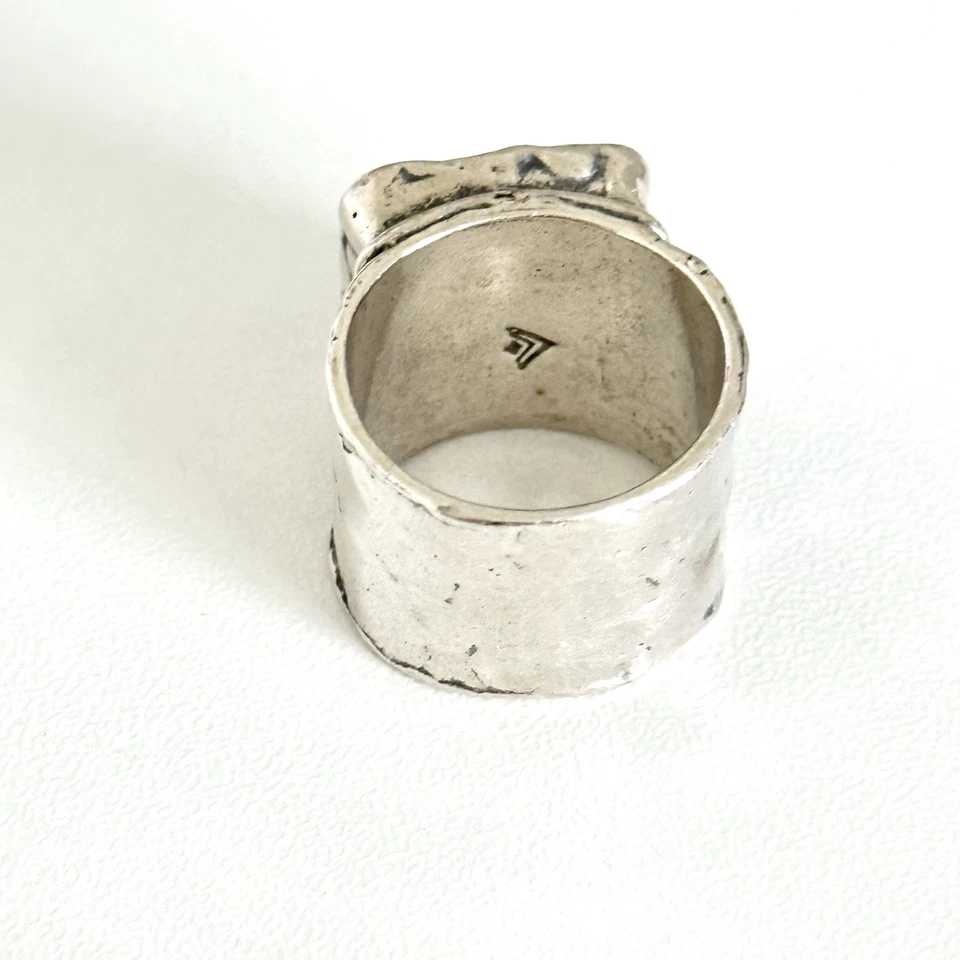 Silpada 925 Sterling Silver Smoky Quartz "Dusk Til Dawn" Hammered Ring Size 6 - Image 4 of 4