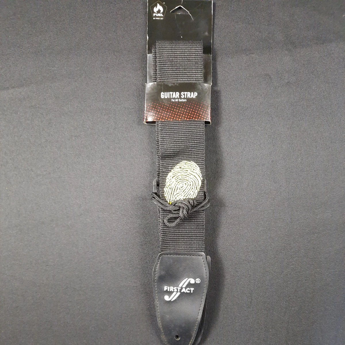 First Act Guitar Strap with fingerprint icon adjustable