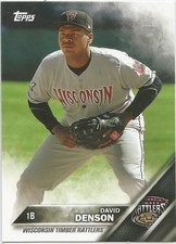 David Denson Milwaukee Brewers 2016 Topps Pro Debut