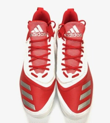 NWT Adidas Mens Icon V Bounce Iced Red White Baseball Cleats Size 8.5 NEW ADIDAS ICON V BOUNCE ICED MEN METAL BASEBALL CLEATS RED  main image 3