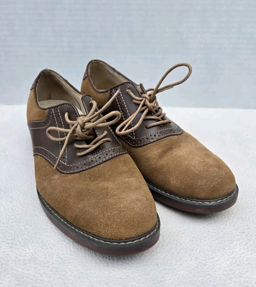 Bass Men\'s Light Brown Suede Oxfords s-l400.jpg main image 3