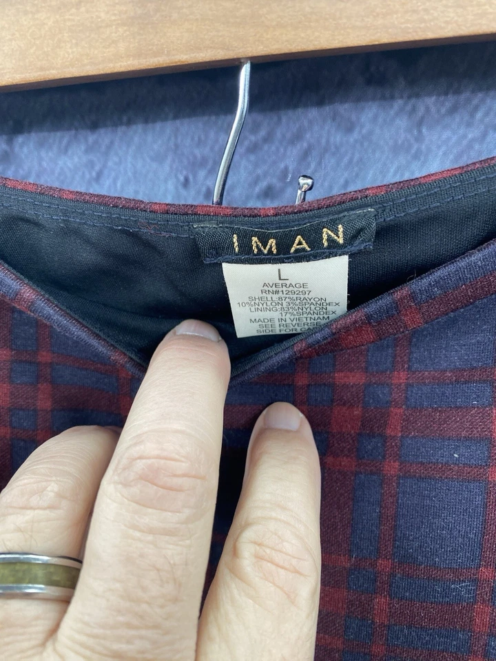 Leggings Iman Picture Perfect Global preta vermelha tamanho G com zíper no tornozelo ponte - Imagem 3 de 4