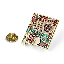 New Mexico Shaped Lapel Pin New Mexico State Enamel Pin