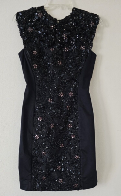 NWT French Connection Embellished Lined Black Cocktail Party Mini Dress 2 |  eBay