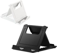 2 Pack Portable Cell Phone Stand Holder for Desk, Foldable Pocket-Sized Mount, U
