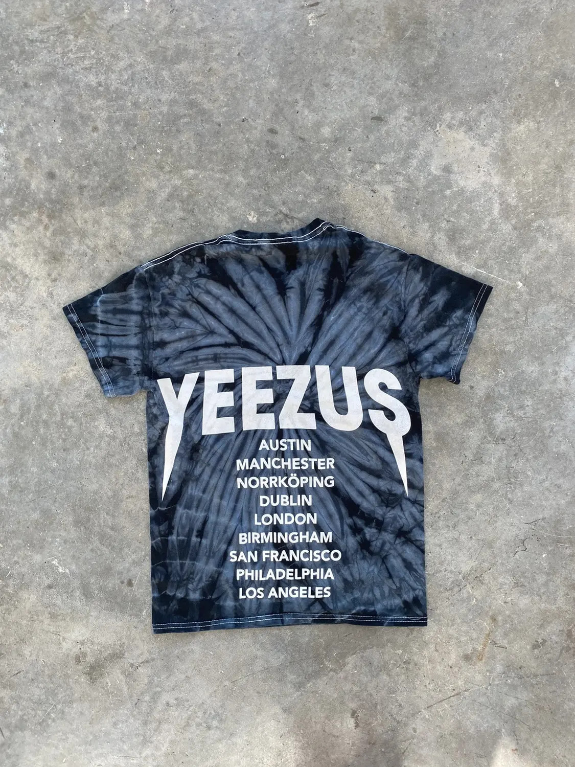 RARE Kanye West Yeezus Wes Lang Reaper Tie Dye Tee Small Skull Roses image 4