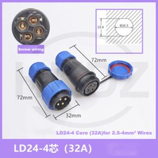 IP68 Waterproof Connector Inline Cable Aviation Plug Socket 2,3,4,5,6,7,9 11 Pin