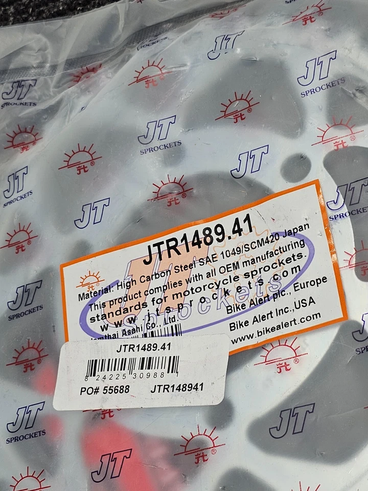 Rodas dentadas JT JTR1489.41 roda dentada traseira de aço 41T para 2015 Kawasaki ZR1000 Z1000 - Imagem 2 de 4