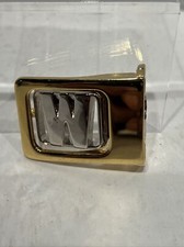VTG OBI Monogram Initial Letter "W" Gold / Silver Tone Belt Buckle Made In Italy