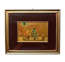 *HH* Giuseppe Gagliardi Quadro Dipinto Foglia Oro 14 K Firenze Pan Arte