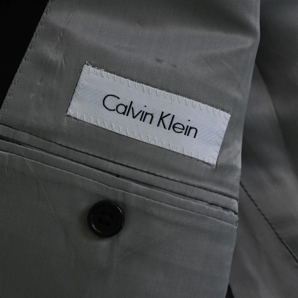 Chaqueta de cena esmoquin Calvin Klein 48L negra 100 % lana para hombre Foto 4 de 4