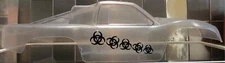 Vinyl paint masking, stencil, decal for RC bodies (Radiation Set)