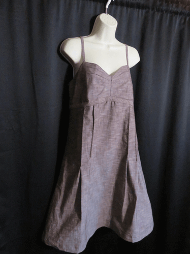 Vestido Matilda Jane Marrón Tostado Mezcla de Algodón Correas Ajustables Talla S Pequeño - Imagen 2 de 6