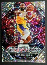 LeBron James 2020-21 Panini Prizm Fireworks Silver Disco Prizm #29 Lakers 💎🔥💎