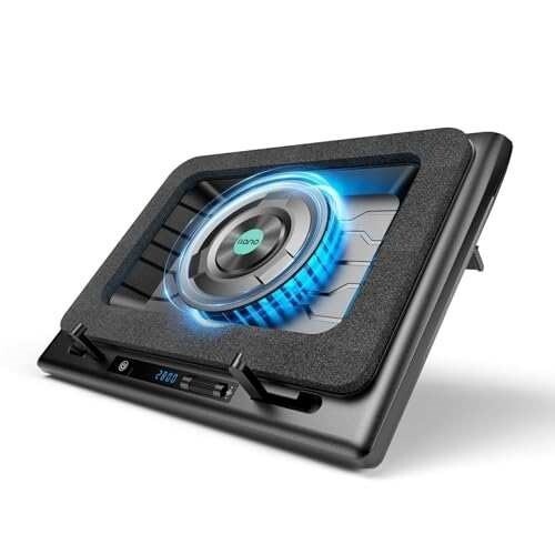 Podkładka chłodząca do laptopa gamingowego Llano – wentylator turbo chłodzący, sterowanie dotykowe i 3-portowy zasilacz USB