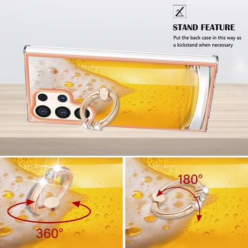 For Samsung Galaxy S25 S24 S23 S22 S21 S20 FE Shockproof Ring Holder Phone Case - 第 10/54 張圖片