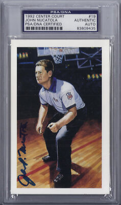 John Nucatola Signed 1992 Center Court Ron Lewis Postcard - PSA DNA