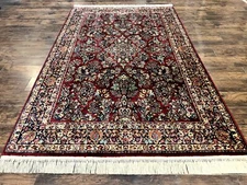 Karastan Rug 5.9 x 9 Red Sarouk #785 Wool Rug 700 Series Vintage Oriental Carpet