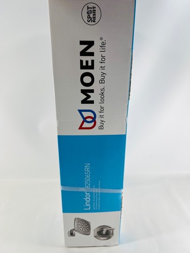 Grifo de ducha de 1 manija de níquel cepillado resistente a manchas Moen Lindor 82506SRN - ¡Sellado! - Imagen 5 de 8