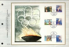 1889++FEUILLET CEF  1er JOUR     JEUX  OLYMPIQUES  1976  TIMBRES  CANADA