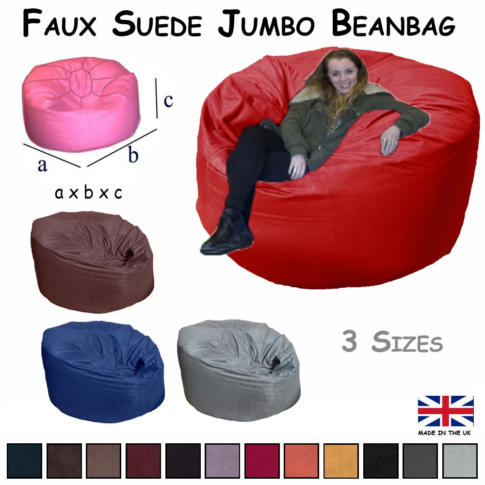 Faux suede bean bag deals