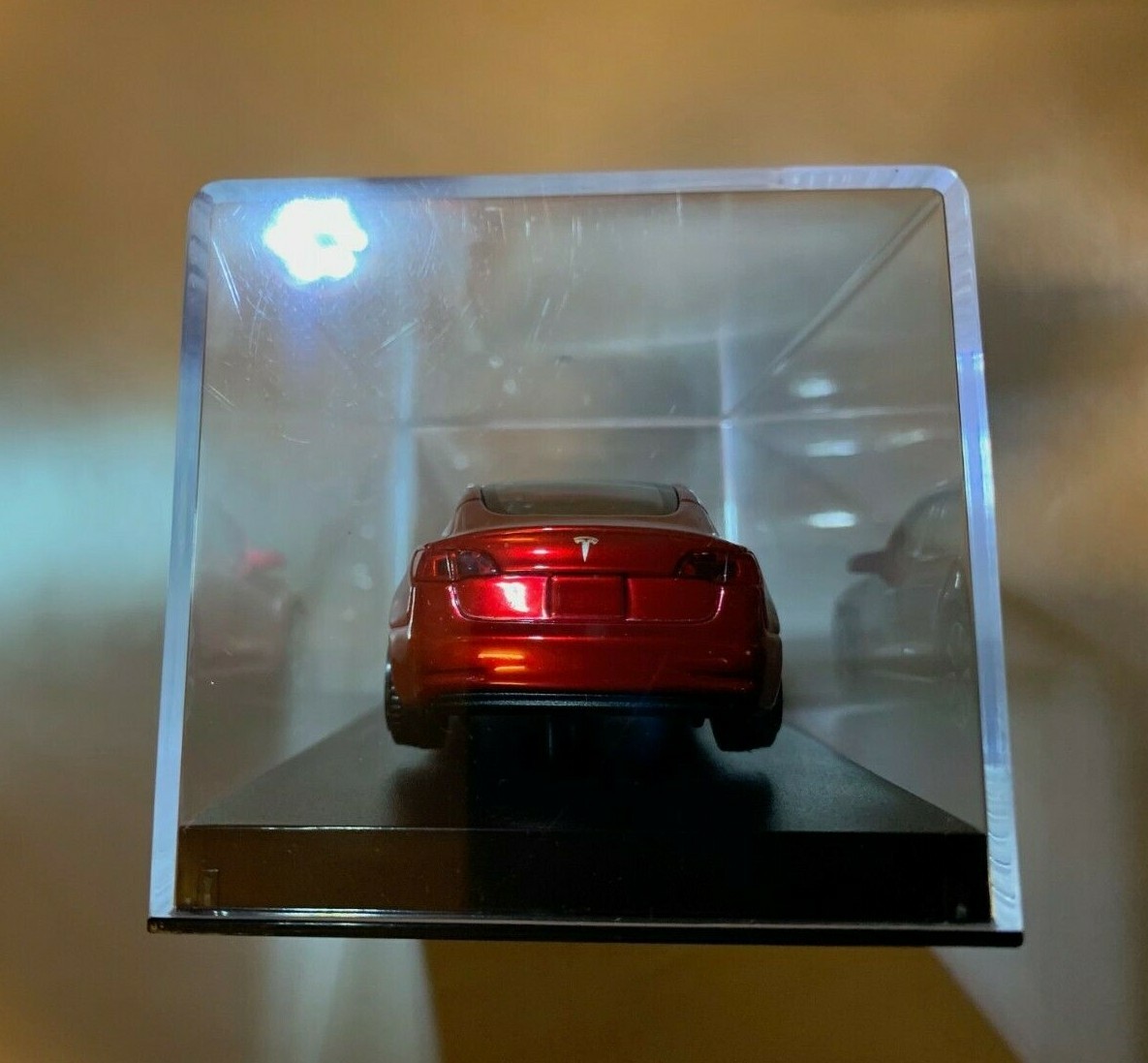 Tesla Model 3 Scaled Replica Diecast Model Toy Red Car