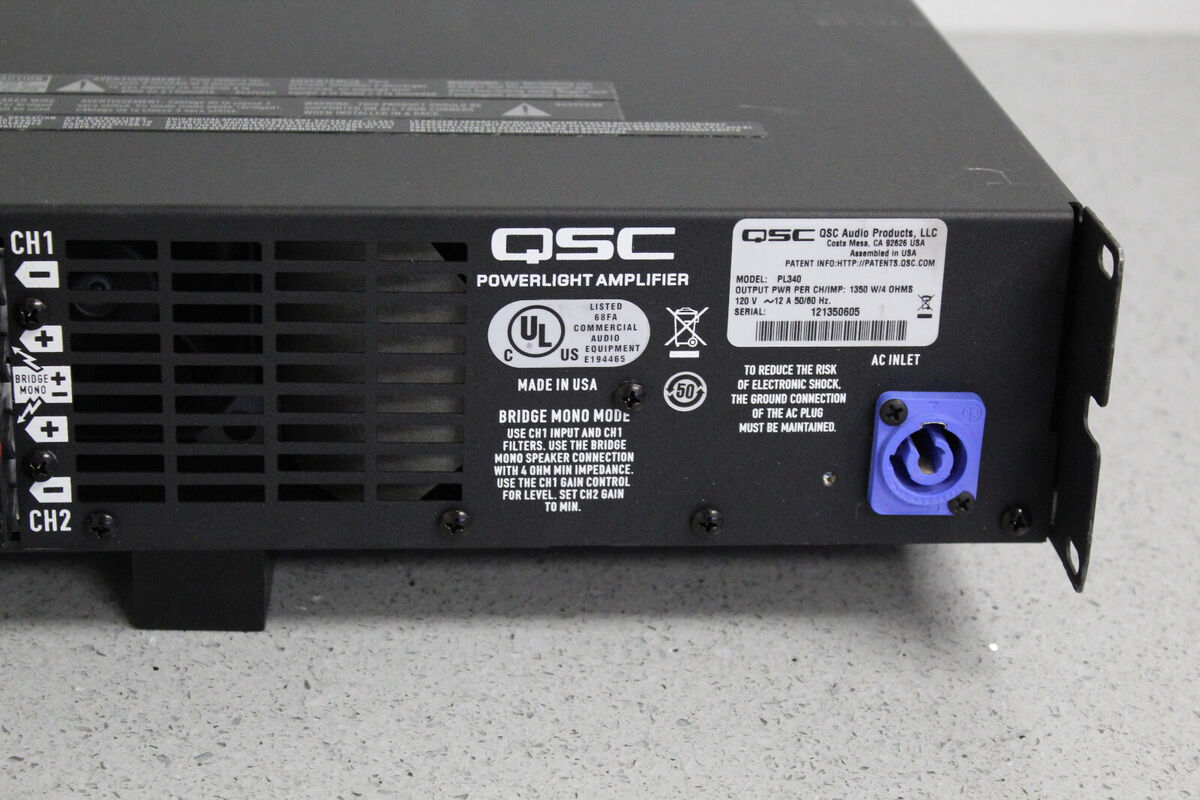 QSC PL-340 Powerlight 3 4000watt Professional Audio Power QSC PL-340 Powerlight 3 4000watt Professional Audio Power