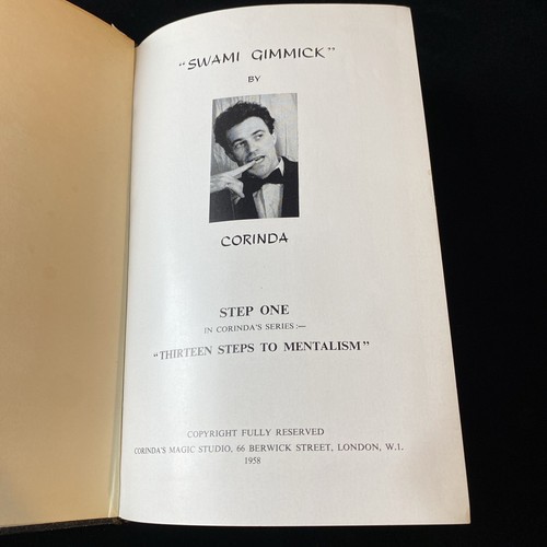 13 STEPS TO MENTALISM by Tony Corinda Step One "SWAMI GIMMICK" 1958 1st