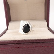 Black Onyx Gemstone 925 Sterling Silver Ring Handmade Jewelry Ring For Gift