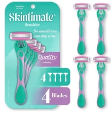 Skintimate Schick Quattro For Women - Sensitive  - SET OF 2