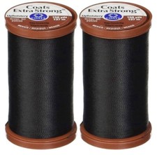  2 Pack COATS  CLARK Extra Strong Upholstery Thread 150-Yard Black S964-0900