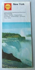 1971 SHELL OIL COMPANY ROAD MAP NEW YORK STATE