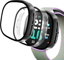2 Pack Tempered Glass Screen Protector for Google Fitbit Ace LTE Full Coverage