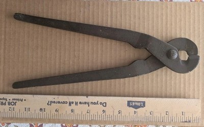 Antique 12'' WEED Blacksmithing, Farrier Nippers Patented July 28, 1913