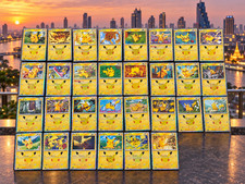 Thai Pokemon 30th Anniversary Pikachu Full Set 30/30 Card Lot — Near Mint