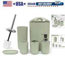 Bathroom Accessories Set 6 Piece Bath Ensemble Includes Soap Dispenser, Tooth...