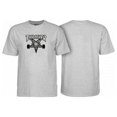 THRASHER MAGAZINE ''Skate Goat'' Skateboard T-Shirt GREY Medium Skategoat sk8