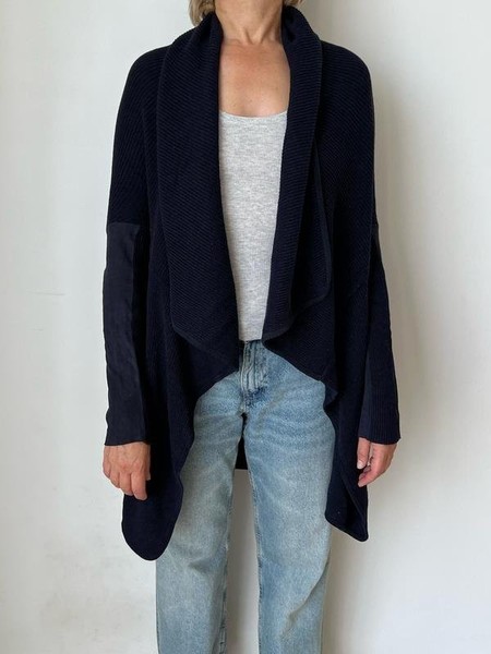 Women Maje Sweater Navy Linen, Viscose S
