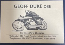 Geoff Duke 6-f. Motorrad-Weltmeister Original-Autogramm-selten!!!!!!