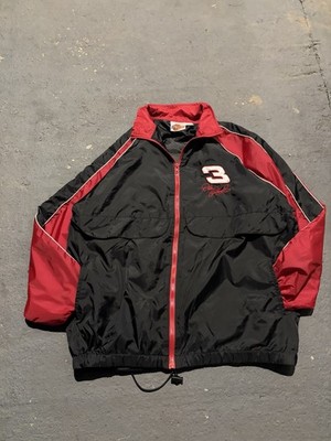 Vintage NASCAR Dale Earnhardt #3 Winners Circle Black Windbreaker Jacket Large