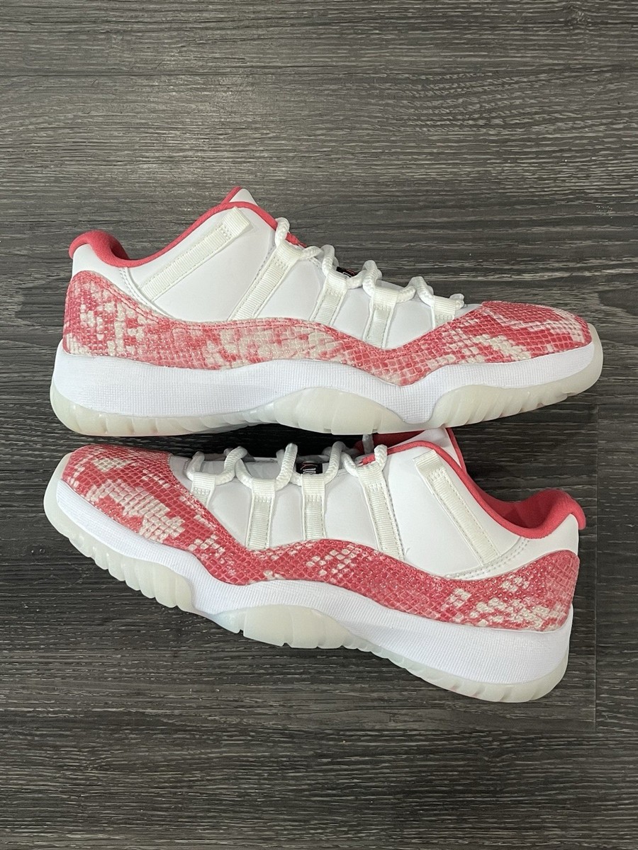 retro 11 low pink snakeskin