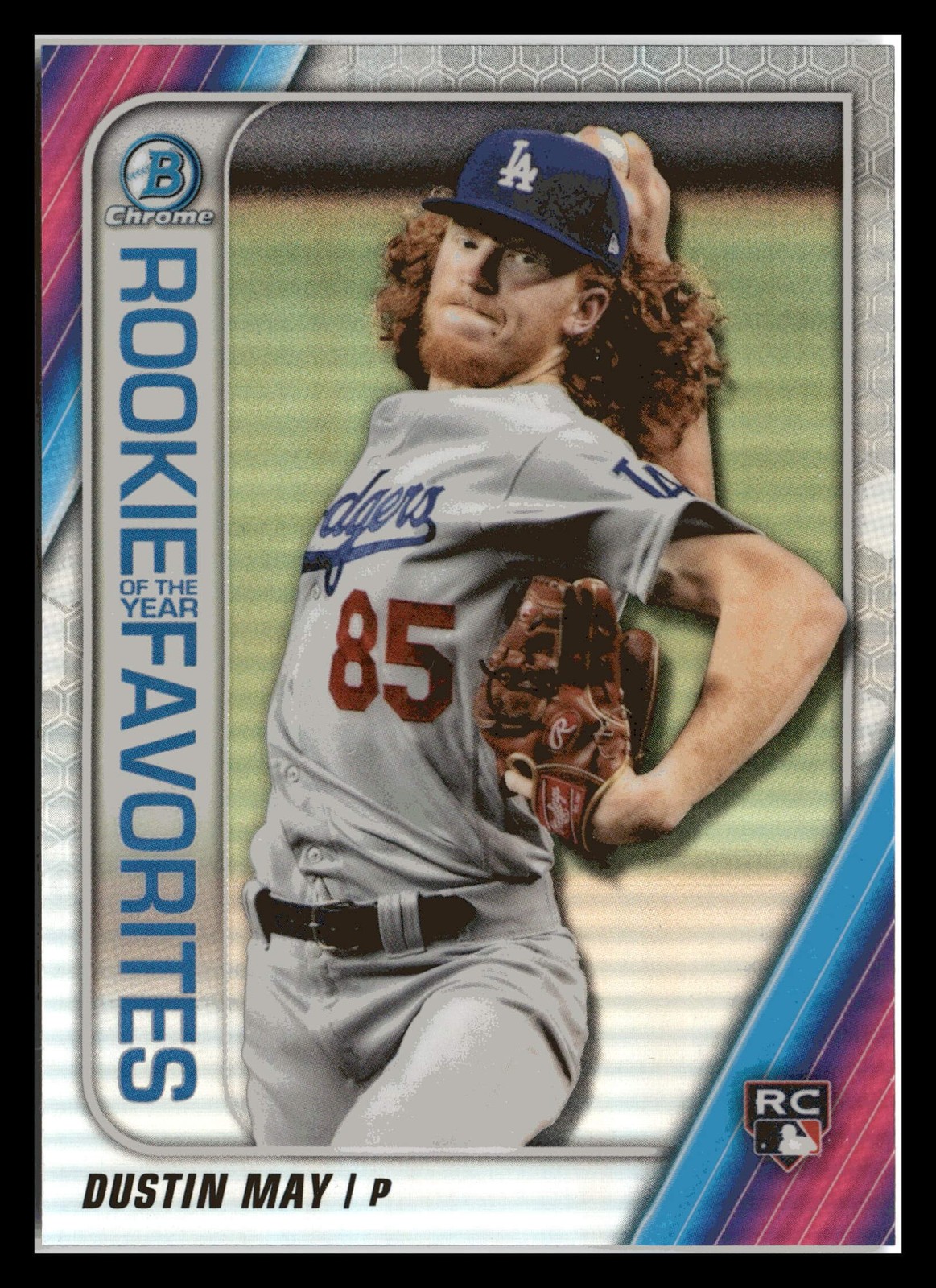 2020 Bowman #ROYF-DM Dustin May Chrome Rookie of the Year Favorites