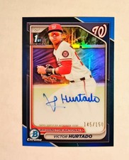 Victor Hurtado 2024 1st Bowman Chrome AUTO BLUE REFRACTOR 145/150 #CPA-VH RC E6