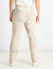 Nautica Mens Classic-Fit Stretch Printed Deck Pants Blue Sail 34 x 30 New