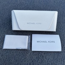 New Michael Kors Eyewear Saffiano Leather Small Slim Case Sunglasses Dust Cloth