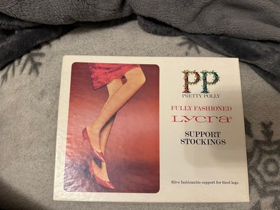Vintage Mid-1960s Tan/Nude Pretty Polly Stockings boxed rare