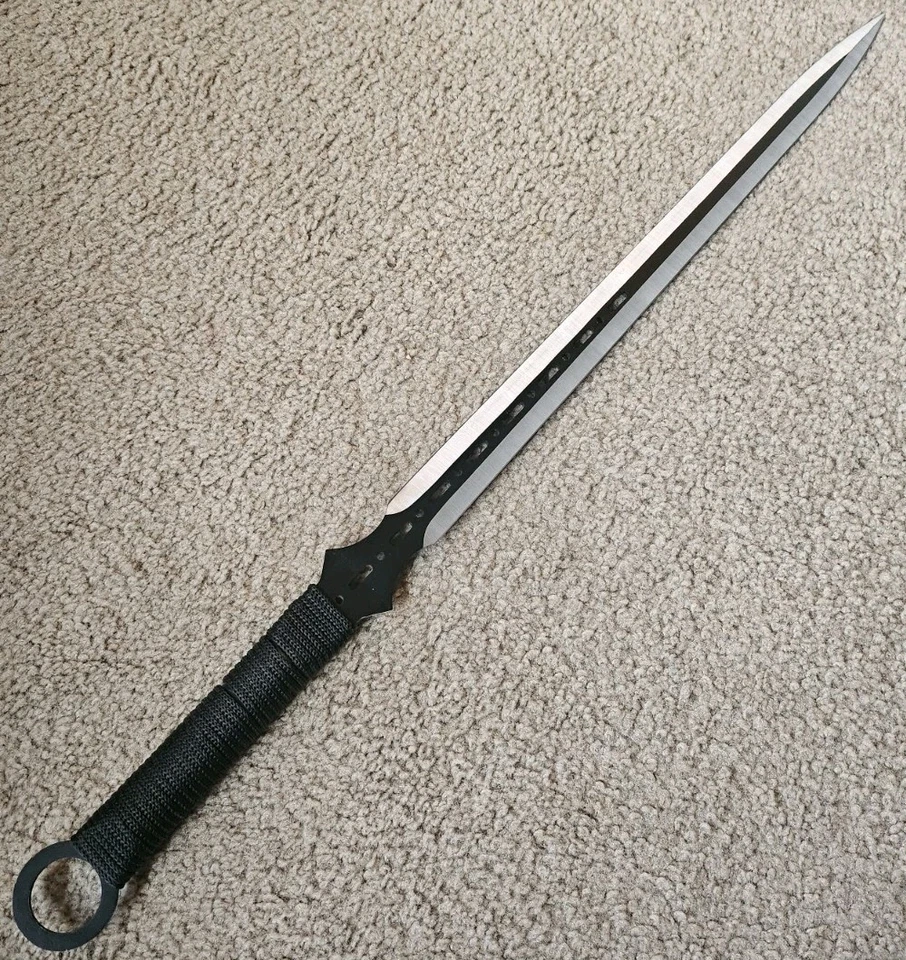 Stainless Steel Double Edged Kunai Ninjato + 2 Kunai Throwing Knives - Image 4 of 4