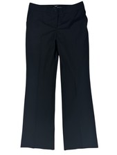 Talbots Black Flat Front Mid-Rise Signature Boot Dress Pants Women's Size 8