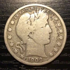 1909 Barber Silver Half Dollar, VG. F91