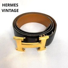 HERMES H Buckle Constance Leather Belt Buckle